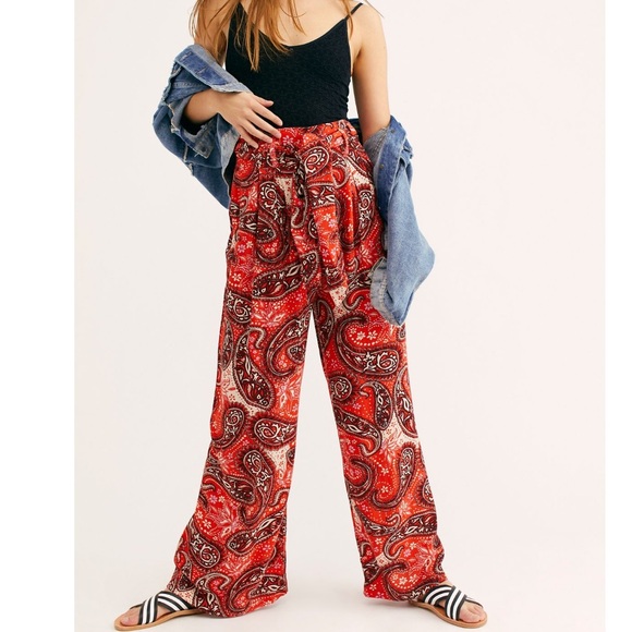 Free People Printed Double Trouble Pants - Picture 2 of 3